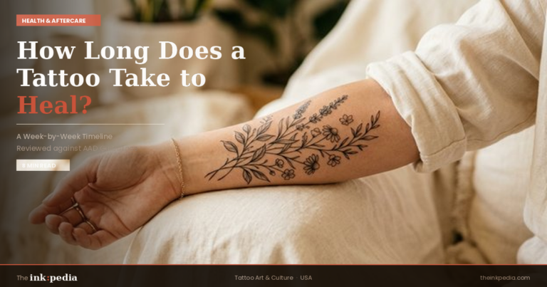 How long does a tattoo take to heal — floral forearm tattoo healing on woman's arm with proper aftercare