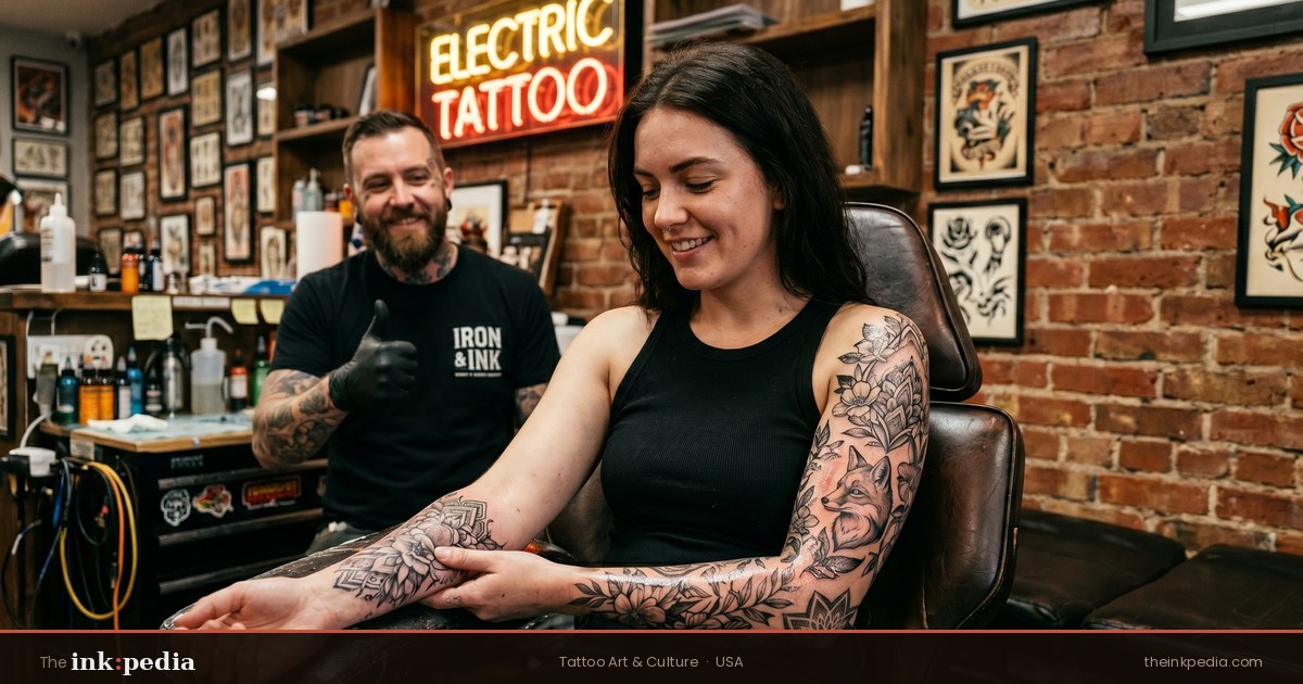 How old do you have to be to get a tattoo — young adult celebrating their first legal tattoo at 18 with parent at licensed studio